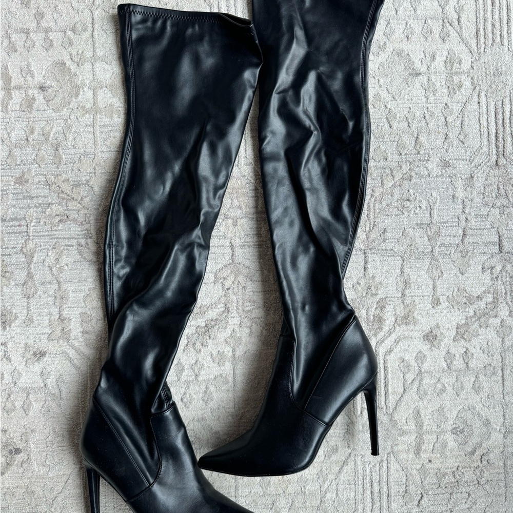 Steve Madden Black Over-the-Knee Thigh High Boots